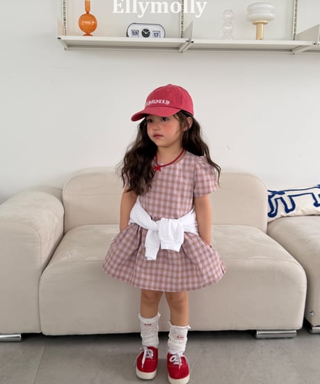 41[予約]ELLYMOLLY mellow check dress