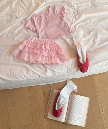 60[予約]ninibello fruit tiered skirt