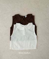 15[予約]mimi market sleeveless collar blouse