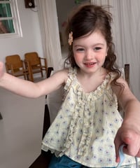 77[予約]aiai curly print sleeveless top
