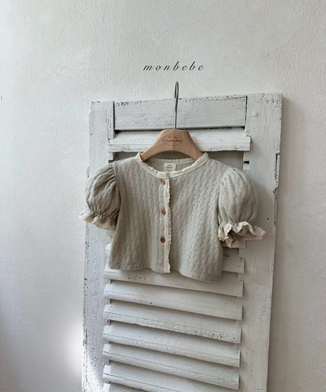77[予約]monbebe rose knit cardigan