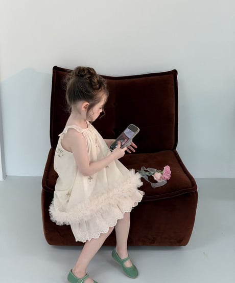 9[予約]aiai vintage cream frill dress