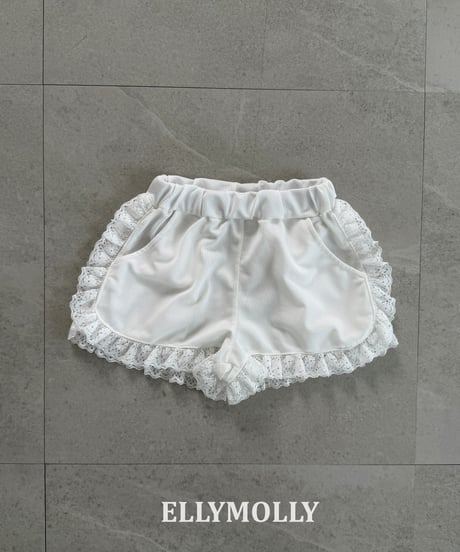 47[予約]ELLYMOLLY mesh frill shorts