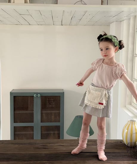 72[予約]aiai striped apron skirt