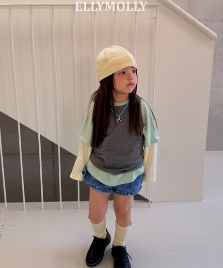 259[予約]ELLYMOLLY slime layered sleeveless