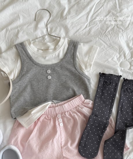 4[予約]ninibello daily sleeveless layered tee