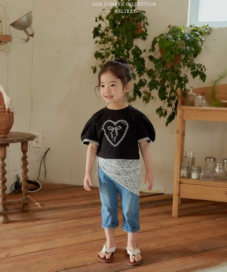 7[予約]melikey heart ribbon t