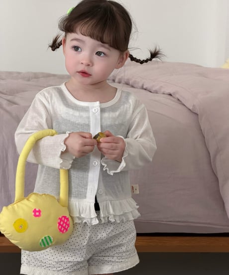 35[予約]mydaughter ruffle button cardigan
