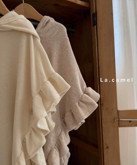 32[予約]La.camel frill terry hood