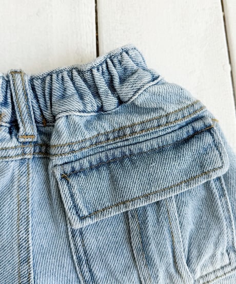 77[予約]ELLYMOLLY denim flap pocket pants
