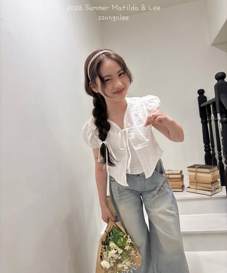 88[予約]matilda&lee puff blouse cardigan