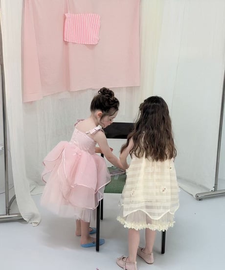 4[予約]aiai angel flower chiffon dress