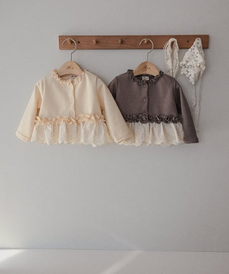 [即納]Roa lace frill cardigan