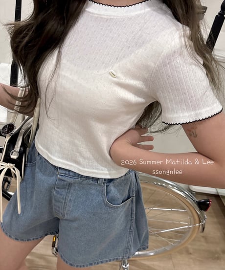 9[予約]matilda&lee eyelet pincoat tee