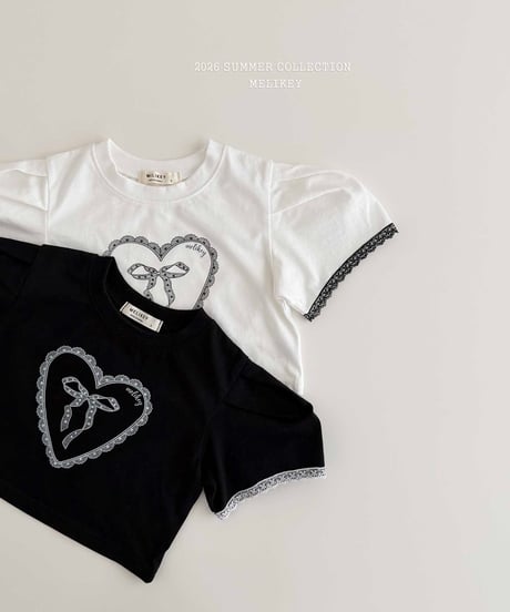 7[予約]melikey heart ribbon t