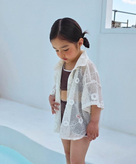 81[予約]ELLYMOLLY flower resort shirt