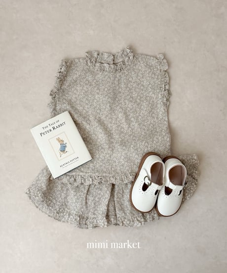 7[予約]mimi market line frill sleeveless