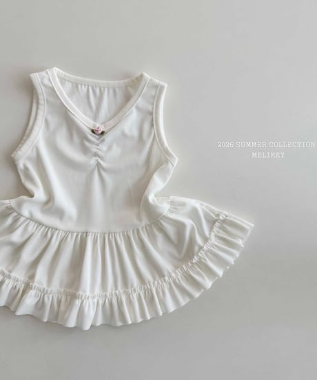 17[予約]melikey rose frill tank top