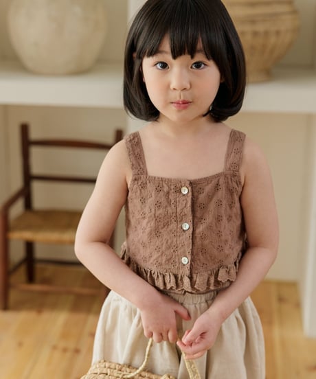 5[予約]mon Atelier lace frill top