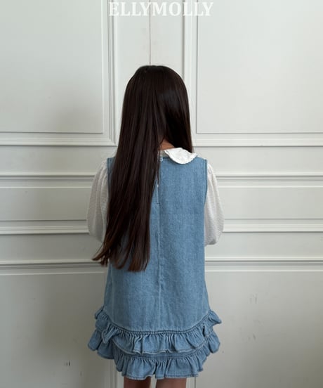 264[予約]ELLYMOLLY denim little pocket ops