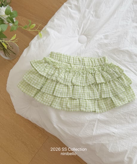 83[予約]ninibello sweet tiered skirt