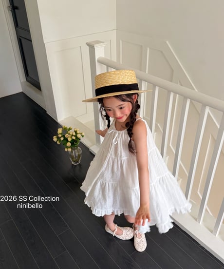 95[予約]ninibello pure tiered dress