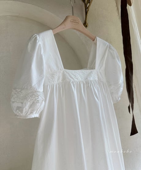 67[予約]monbebe rose square neck ops(adult)
