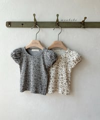 44[予約]monbebe puff flower tee
