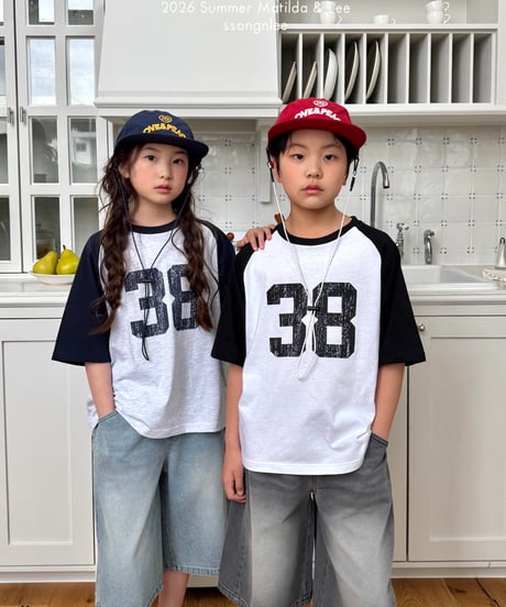 47[予約]matilda&lee 38 color block raglan tee