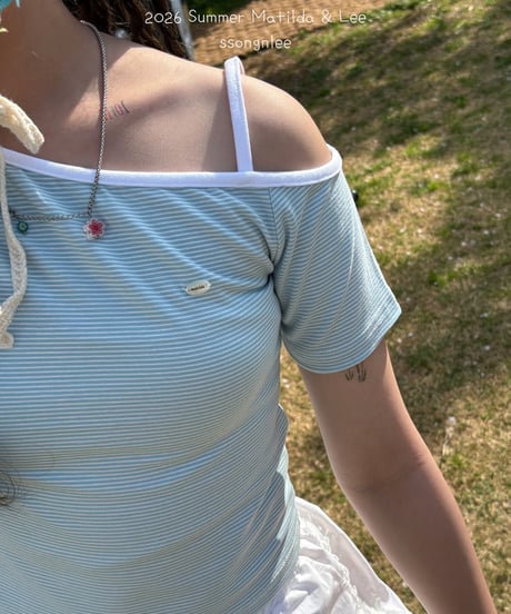 18[予約]matilda&lee uncut striped top