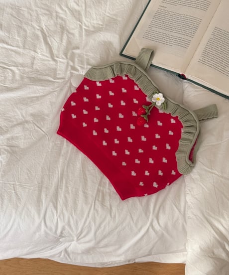 74[予約]ninibello heart berry knit