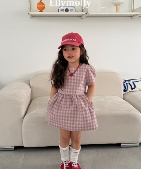 41[予約]ELLYMOLLY mellow check dress