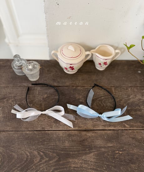 55[予約]marron ribbon headband