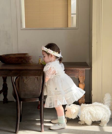 1[予約]mydaughter white angel sasha dress&cardigan set