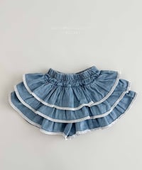37[予約]melikey lace denim cancan skirt