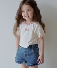 12[予約]momoann ribbon lace tee