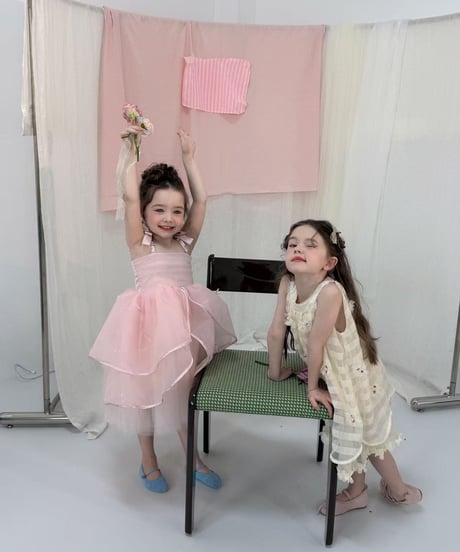 4[予約]aiai angel flower chiffon dress