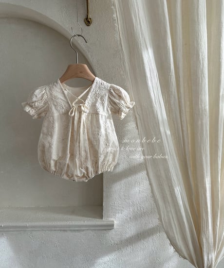 88[予約]monbebe cotton embroidered suit