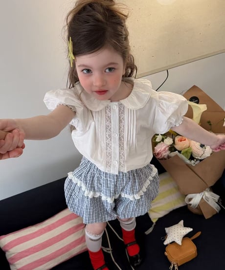98[予約]aiai classic pintuck white blouse