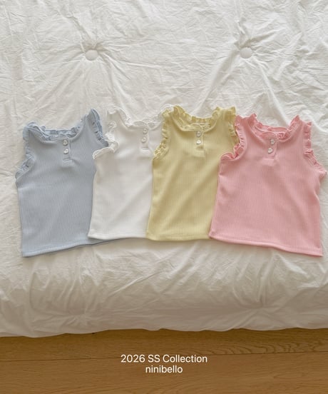 86[予約]ninibello romi frill sleeveless top