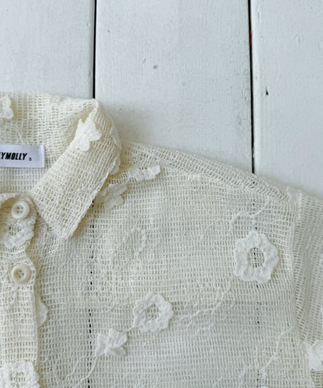 81[予約]ELLYMOLLY flower resort shirt