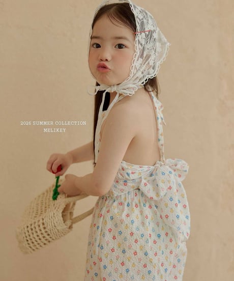66[予約]melikey jelly flower halter neck