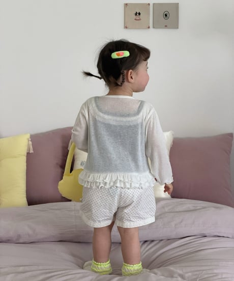 35[予約]mydaughter ruffle button cardigan