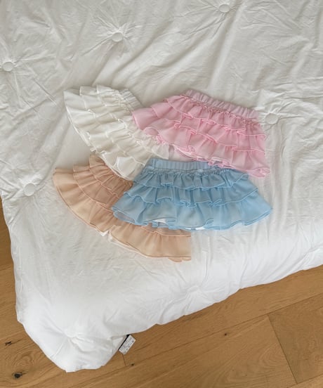 60[予約]ninibello fruit tiered skirt