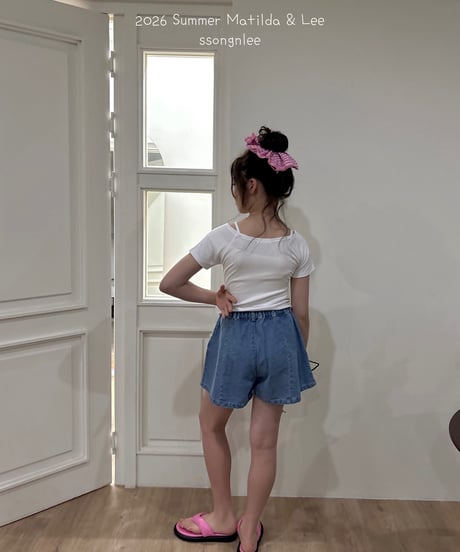 68[予約]matilda&lee denim shirring pants