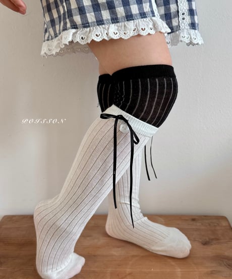 28[予約]poisson two tone long socks