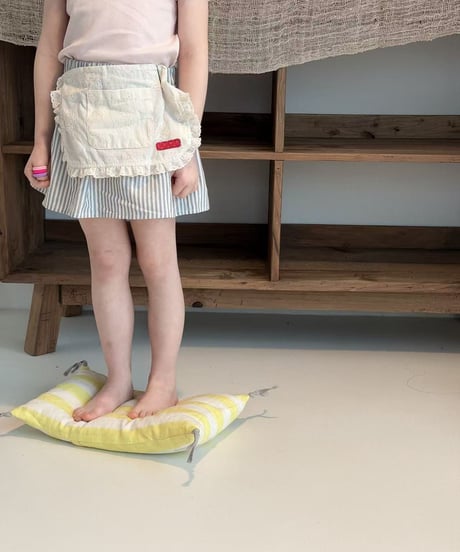 72[予約]aiai striped apron skirt