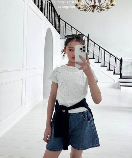 22[予約]matilda&lee flower short sleeve tee