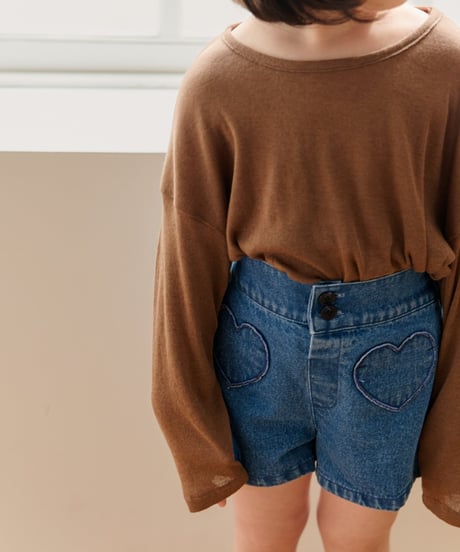 19[予約]mon Atelier love denim shorts
