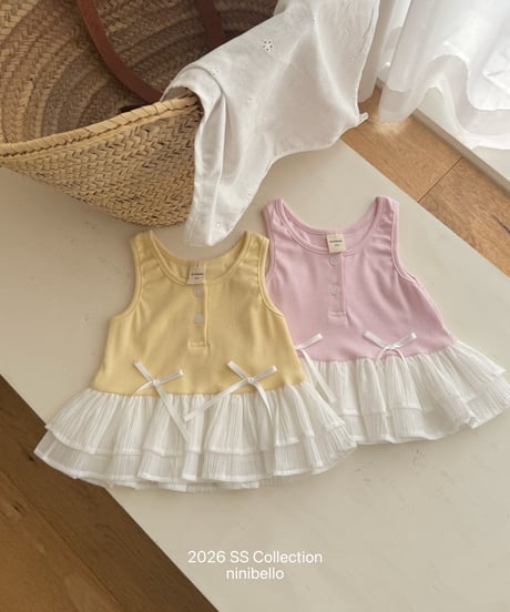29[予約]ninibello frill ribbon tank top